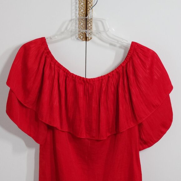 Maje Lacao Off-the-Shoulder Top Size 1 (FR/EU) Small (US) Red - Picture 4 of 5